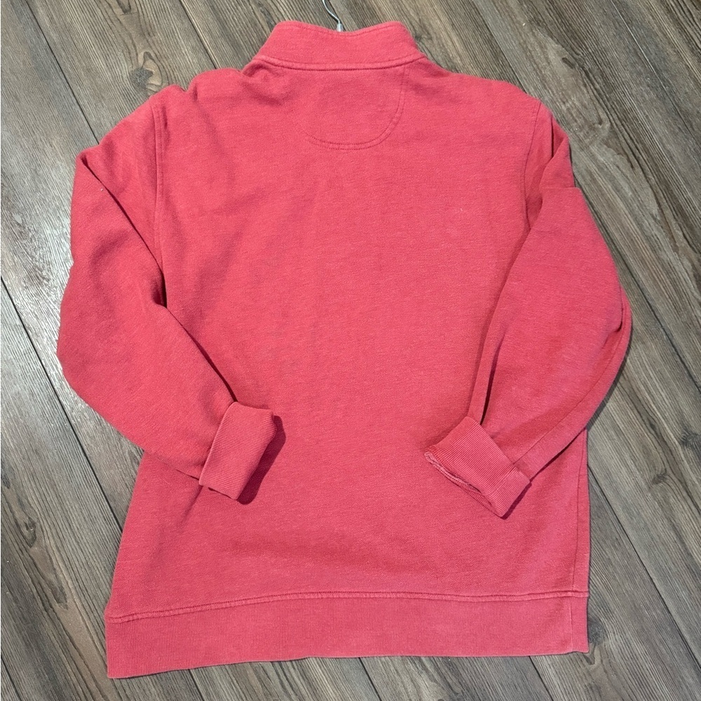 IZOD Saltwater Men’s Quarter Zip Pullover Sweatshirt Red XL Relaxed Fit - Picture 3 of 3